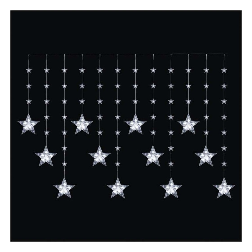 LED kültéri fényfüzér 120×LED/8 funkció 3×AA 1,7 m IP44 hideg fehér