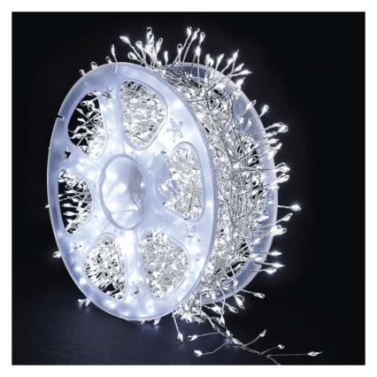 LED kültéri fényfüzér 1440xLED/8 funkciós 14,4m IP44 hideg fehér