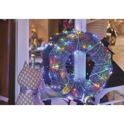 LED kültéri fényfüzér, 150 LED, 20 m, IP44, többszínű