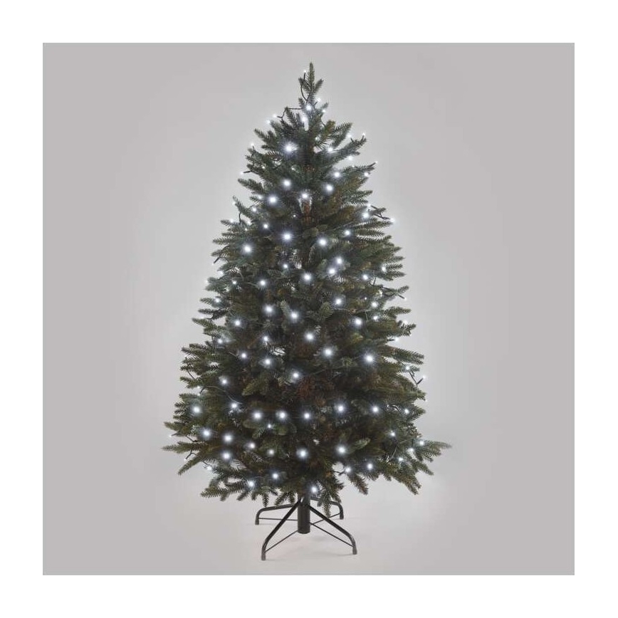 LED kültéri fényfüzér, 180 LED, 8 üzemmód, 23 m, IP44, hideg fehér