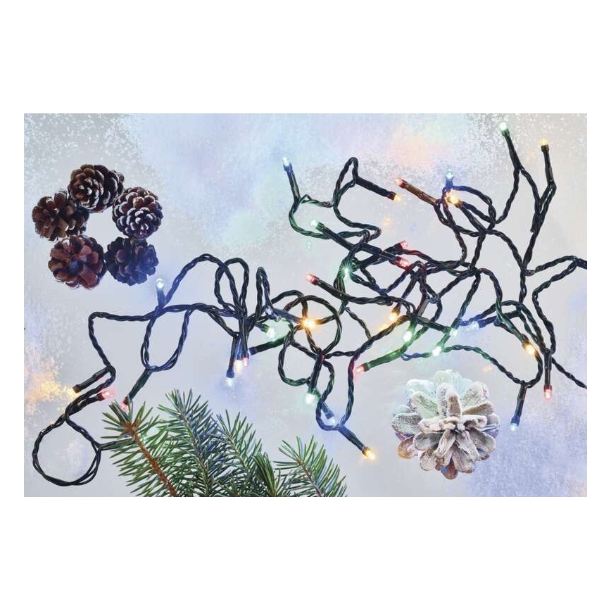 LED kültéri fényfüzér 180×LED / 23 m, IP44, többszínű