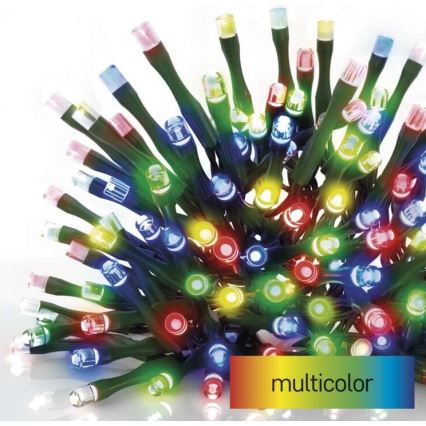 LED kültéri fényfüzér 180×LED / 23 m, IP44, többszínű