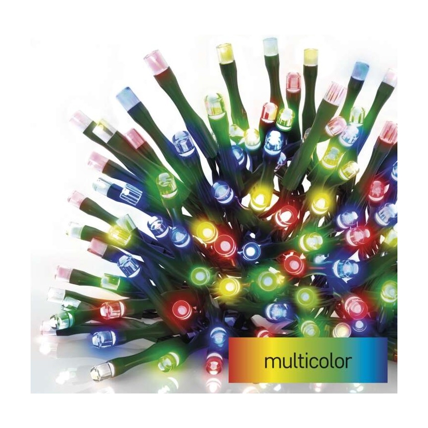 LED kültéri fényfüzér 180×LED / 23 m, IP44, többszínű