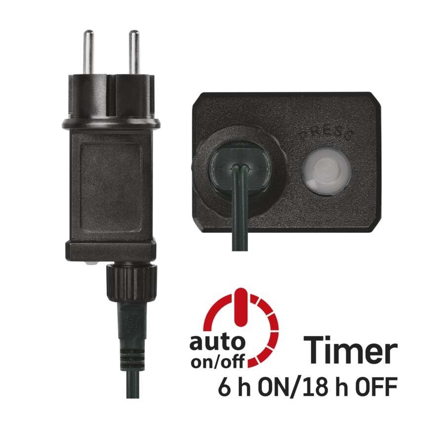 LED kültéri fényfüzér 180×LED / 23 m, IP44, többszínű