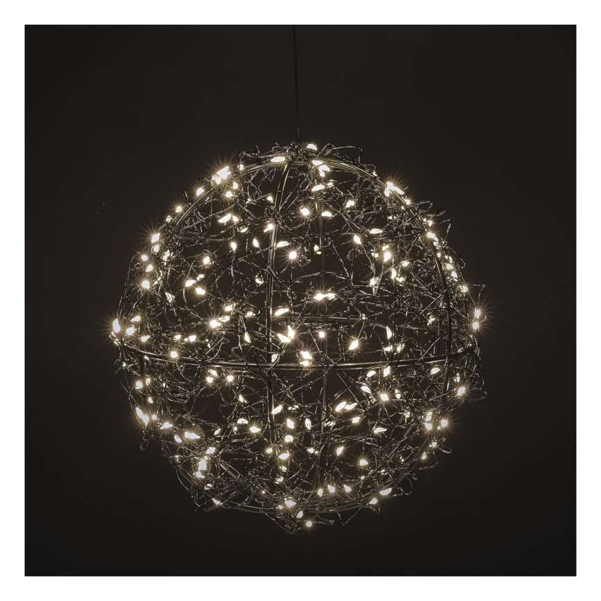 LED kültéri fényfüzér 200 LED, 5 m, IP44, meleg fehér