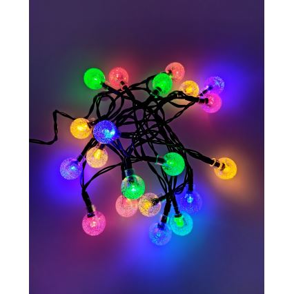 LED kültéri fényfüzér 20xLED/2xAA 2,2 m IP44 többszínű