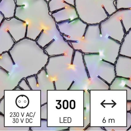 LED kültéri fényfüzér 300xLED/11m IP44 többszínű