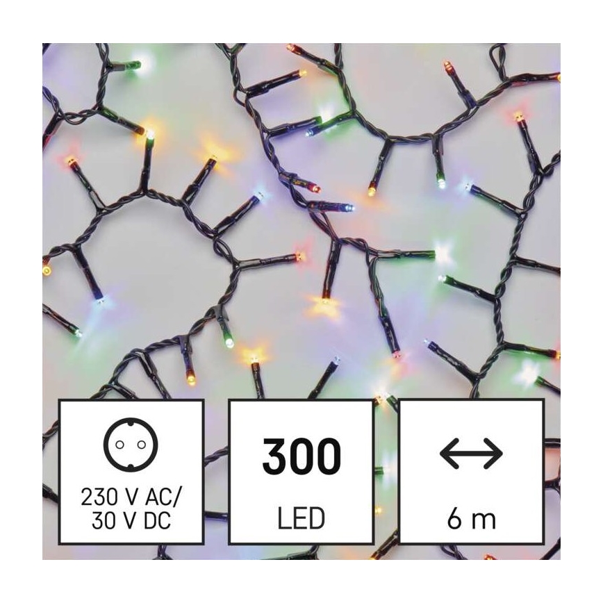LED kültéri fényfüzér 300xLED/11m IP44 többszínű