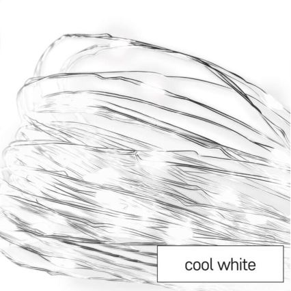 LED kültéri fényfüzér, 40 LED, 9 m, IP44, hideg fehér