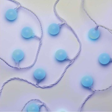 LED kültéri fényfüzér, 40 LED, 9 m, IP44, kék