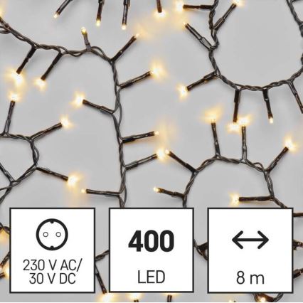 LED kültéri fényfüzér 400xLED/13m IP44 meleg fehér