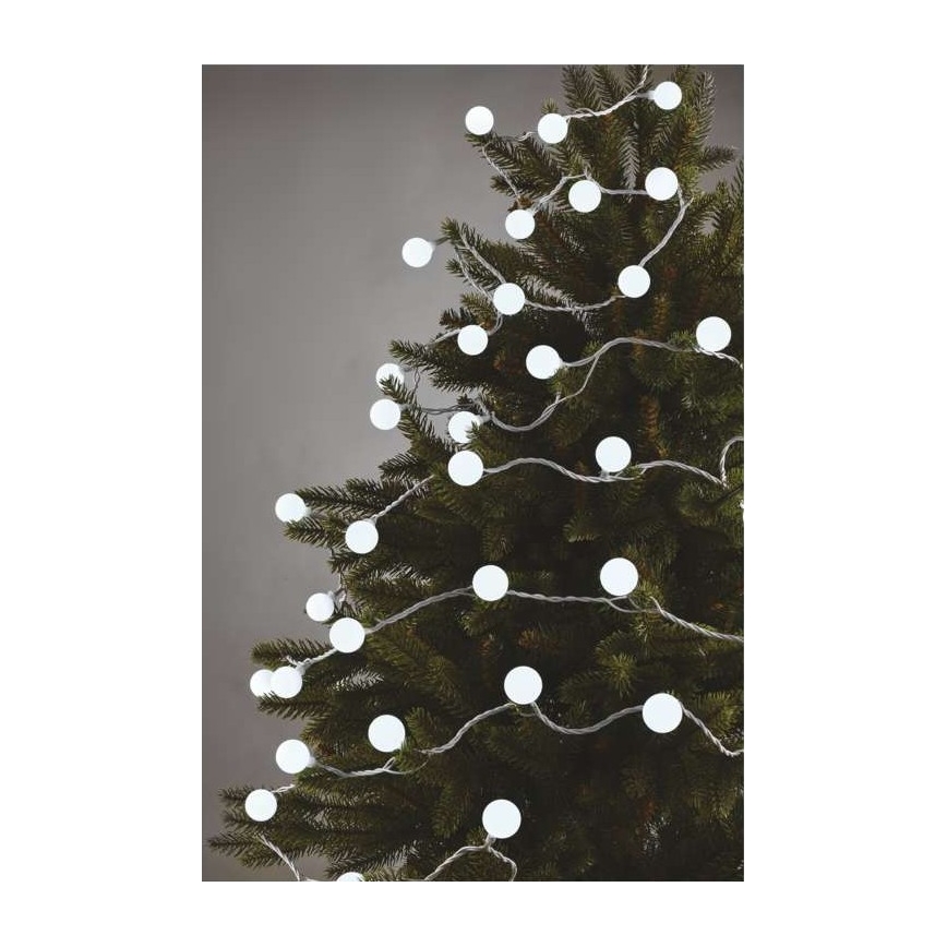LED kültéri fényfüzér 40xLED/9m IP44 hideg fehér