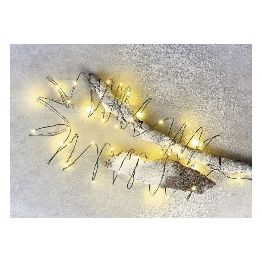 LED kültéri fényfüzér 40xLED/9m IP44 meleg fehér