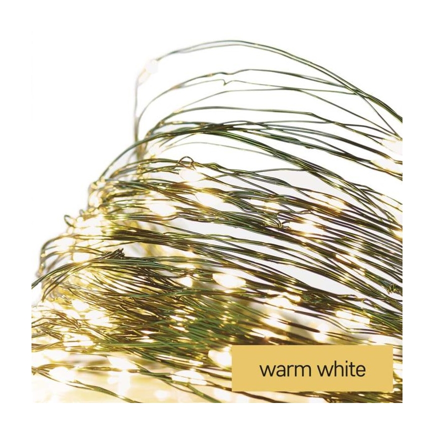 LED kültéri fényfüzér 40xLED/9m IP44 meleg fehér