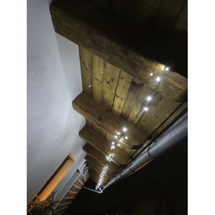 LED kültéri fényfüzér 40×LED/9m IP44 hideg fehér