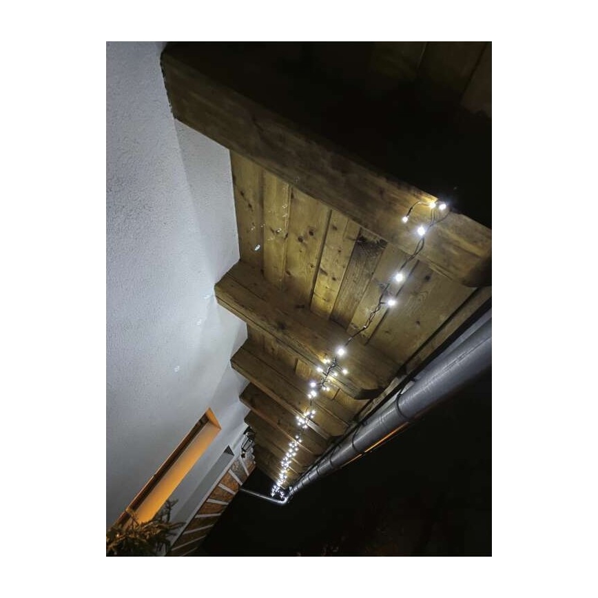 LED kültéri fényfüzér 40×LED/9m IP44 hideg fehér