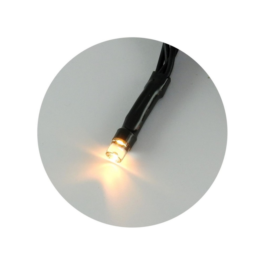 LED kültéri fényfüzér 50 LED, 2 üzemmód, 5,4 m, IP44, meleg fehér