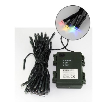 LED kültéri fényfüzér, 50 LED / 2 üzemmód, 5,4 m, IP44, többszínű