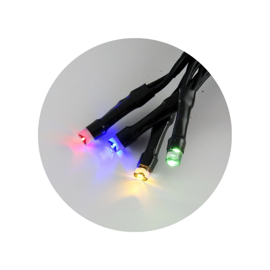 LED kültéri fényfüzér, 50 LED / 2 üzemmód, 5,4 m, IP44, többszínű