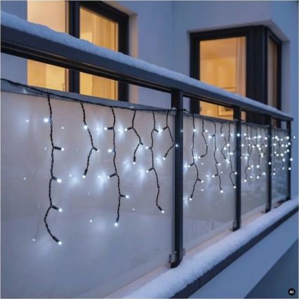 LED kültéri fényfüzér 50xLED/3x0,4m IP44 hideg fehér