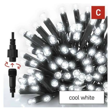 LED kültéri fényfüzér 50xLED/3x0,4m IP44 hideg fehér