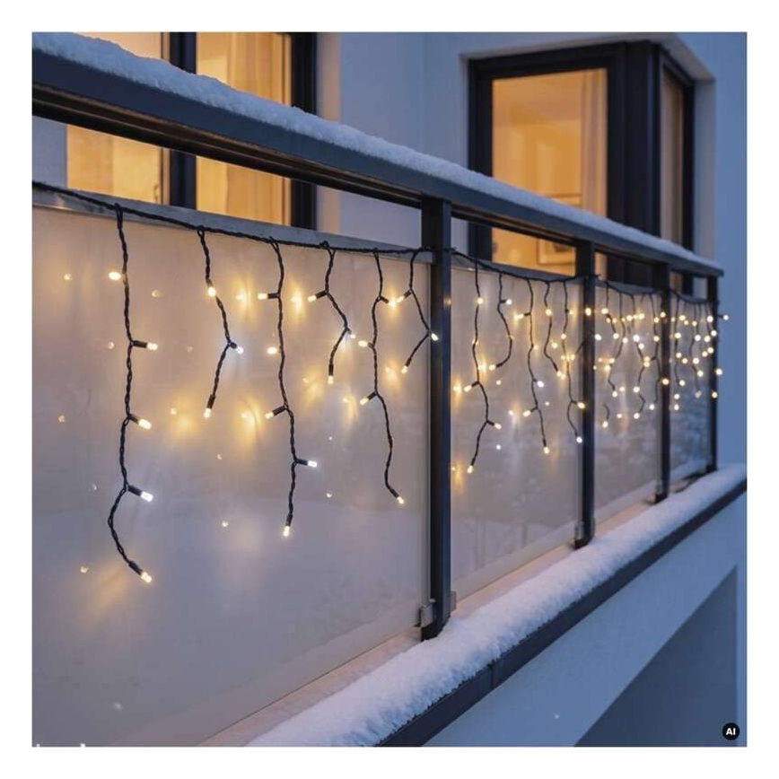 LED kültéri fényfüzér 50xLED/3x0,4m IP44 hideg/meleg fehér