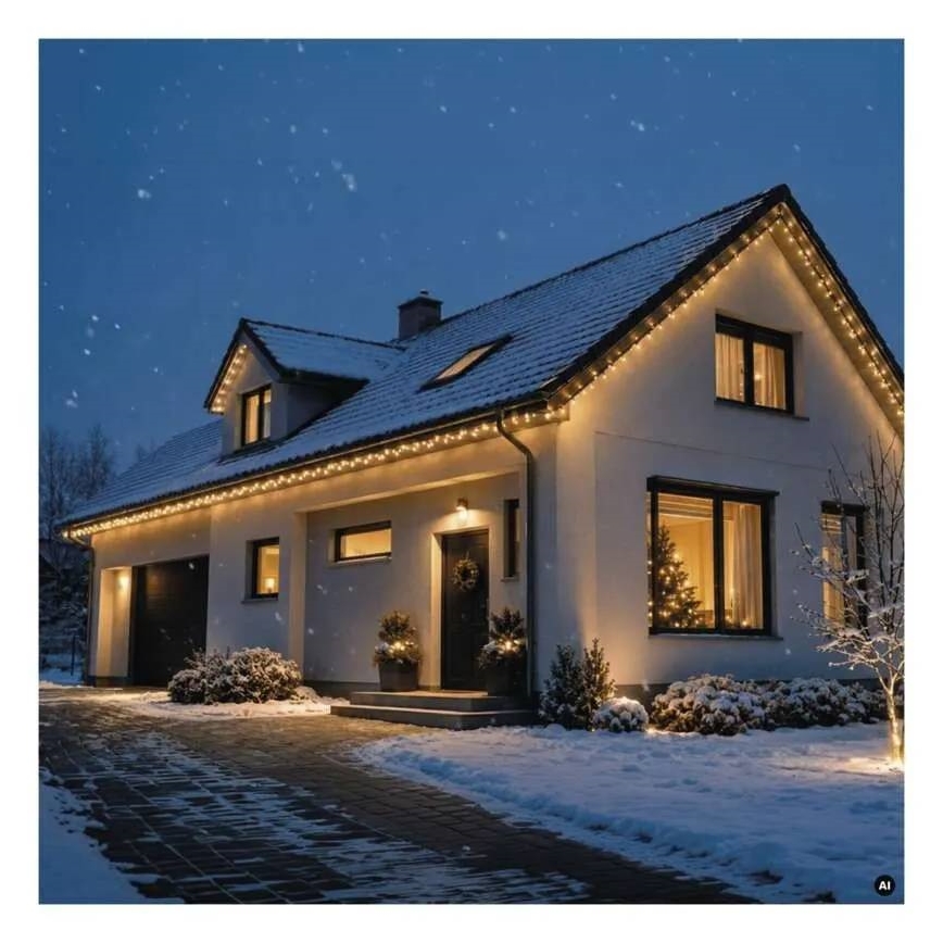 LED kültéri fényfüzér 50xLED/3x0,4m IP44 meleg fehér