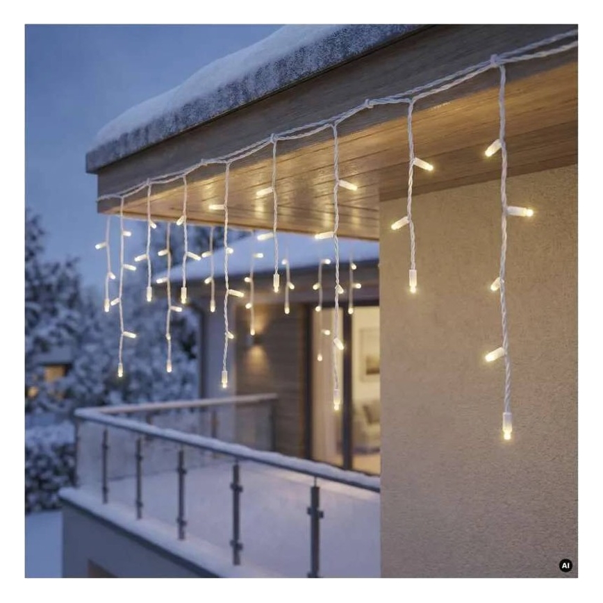 LED kültéri fényfüzér 50xLED/3x0,4m IP44 meleg fehér