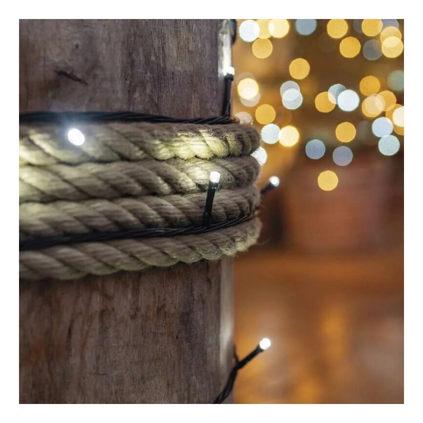 LED kültéri  fényfüzér 50xLED/5m IP44 hideg fehér