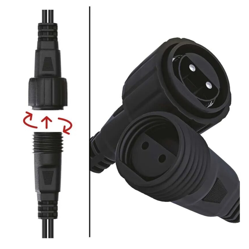 LED kültéri fényfüzér 50xLED/5m IP44 meleg fehér