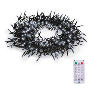 LED kültéri fényfüzér 576xLED/8 üzemmód 8m IP44 hideg fehér + távirányító