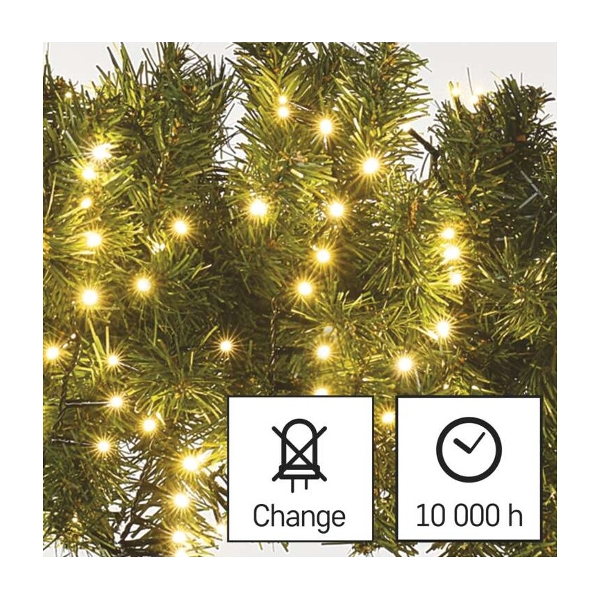 LED  kültéri fényfüzér 600xLED/17m IP44 meleg fehér