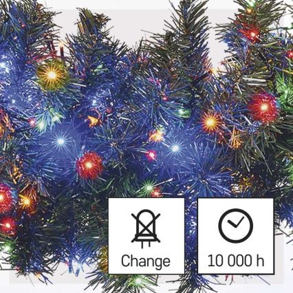 LED kültéri fényfüzér 600xLED/17m IP44 többszínű