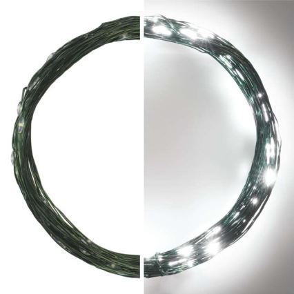 LED kültéri fényfüzér 75xLED/12,5m IP44 hideg fehér