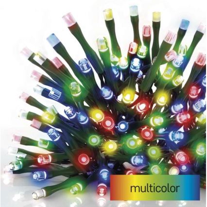 LED kültéri fényfüzér, 80 LED, 13 m, IP44, többszínű