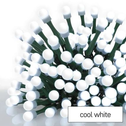 LED kültéri fényfüzér 80 LED/8 funkció 13 m hideg fehér IP44