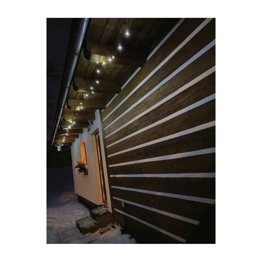 LED kültéri fényfüzér 80xLED/13m IP44 hideg fehér