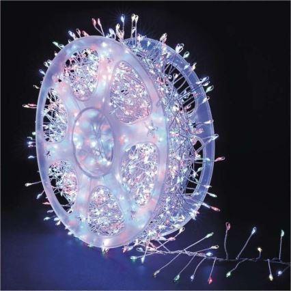 LED kültéri fényfüzér, 960 LED, 8 funkcióval, 9,6 m, IP44, többszínű