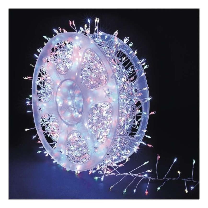 LED kültéri fényfüzér, 960 LED, 8 funkcióval, 9,6 m, IP44, többszínű