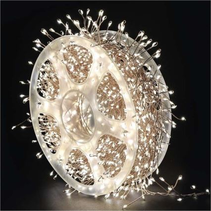 LED kültéri fényfüzér 960xLED/8 funkció 9,6 m IP44 meleg fehér