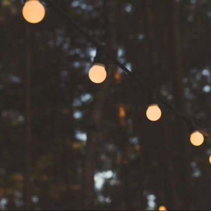 LED kültéri fényfüzér STRING 5m 10xLED/0,5W/230V IP44 6000K