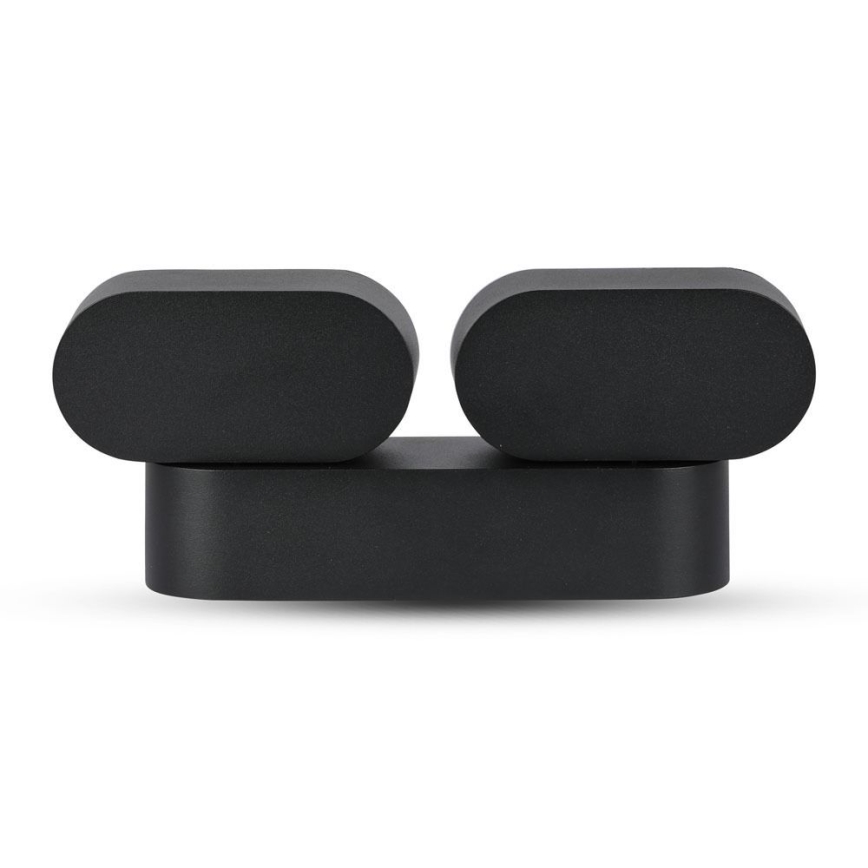 LED Kültéri flexibilis fali lámpa 2xLED/12W/230V IP65 fekete