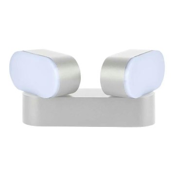 LED Kültéri flexibilis fali lámpa 2xLED/12W/230V IP65 szürke