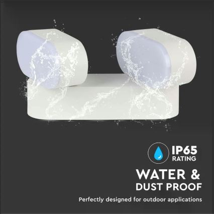 LED Kültéri flexibilis fali lámpa 2xLED/12W/230V IP65 szürke