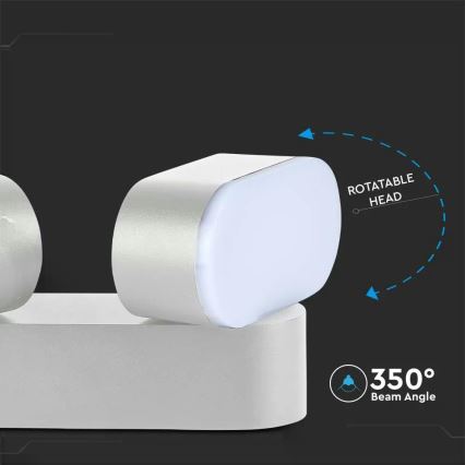 LED Kültéri flexibilis fali lámpa 2xLED/12W/230V IP65 szürke