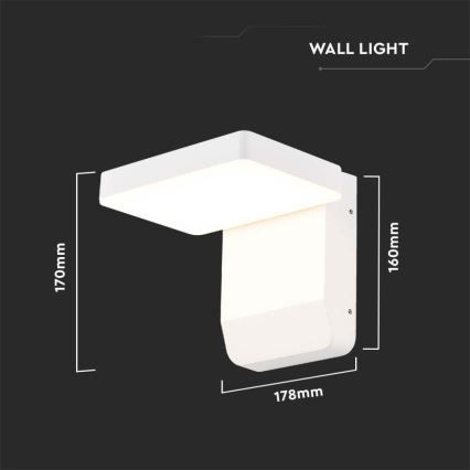LED Kültéri flexibilis fali lámpa LED/17W/230V IP65 4000K fehér