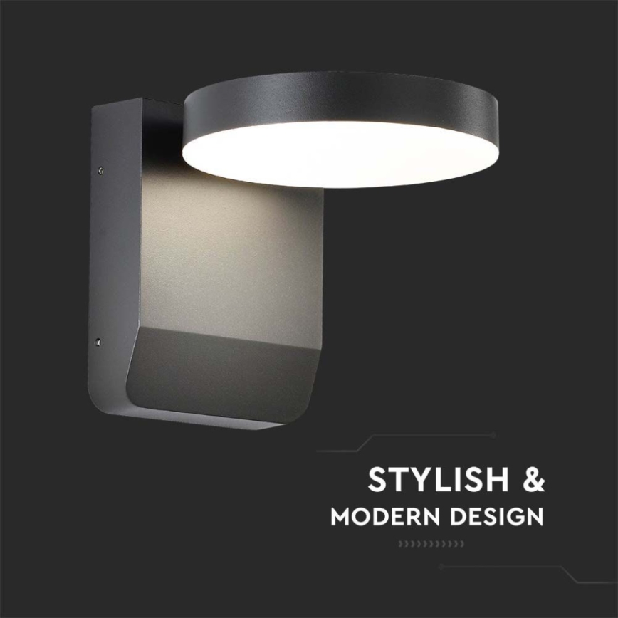 LED Kültéri flexibilis fali lámpa LED/17W/230V IP65 4000K fekete