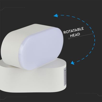 LED Kültéri flexibilis fali lámpa LED/5W/230V 4000K IP65 fehér