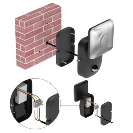 LED Kültéri flexibilis fali lámpa NIKA LED/12,5W/230V IP44