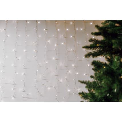 LED kültéri függöny CURTAIN 480xLED/8,4W/230V 3x3 m IP44 hideg fehér
